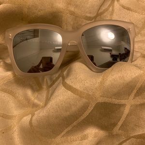 Blanc & Eclare Matte Square Mirror Sunglasses
